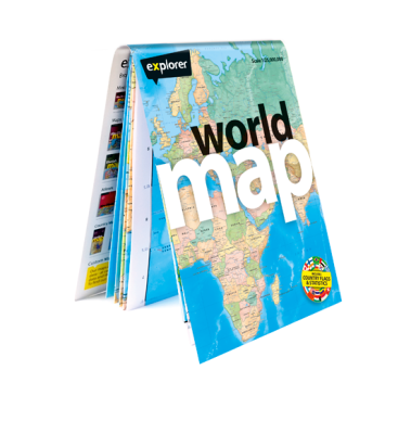 World Map (English) Folded