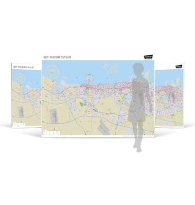 Dubai Wall Map (Mandarin)