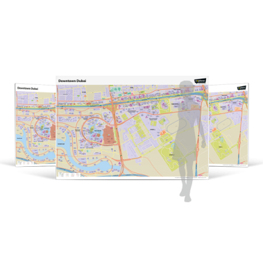 Downtown Dubai Wall Map