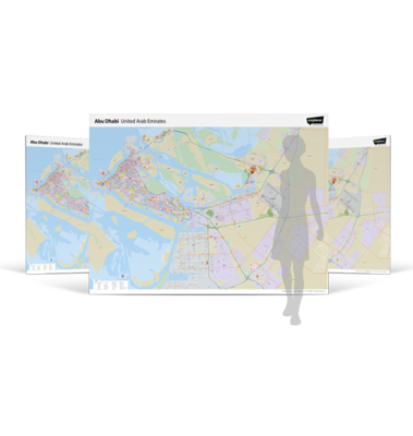 Abu Dhabi Wall Map