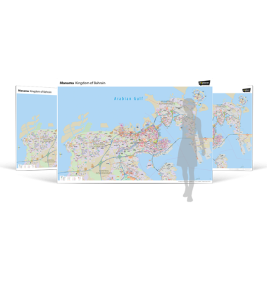 Manama Wall Map