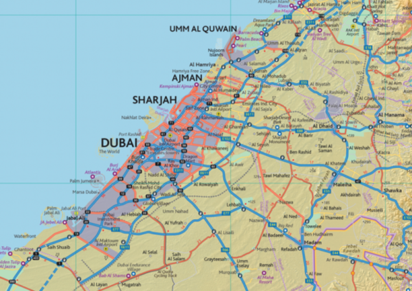 UAE Map Soft Cover