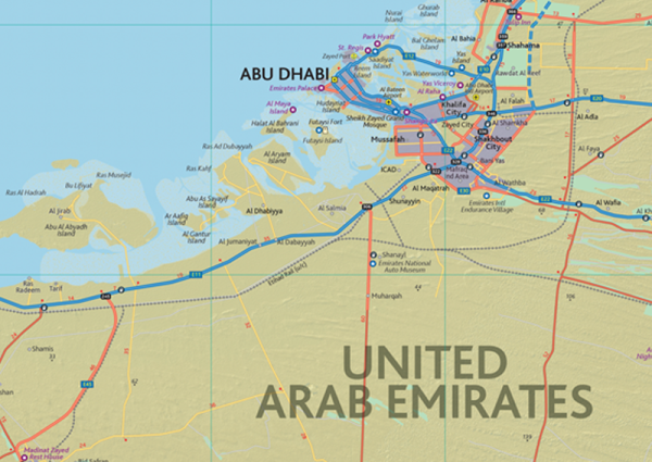 UAE Map Soft Cover