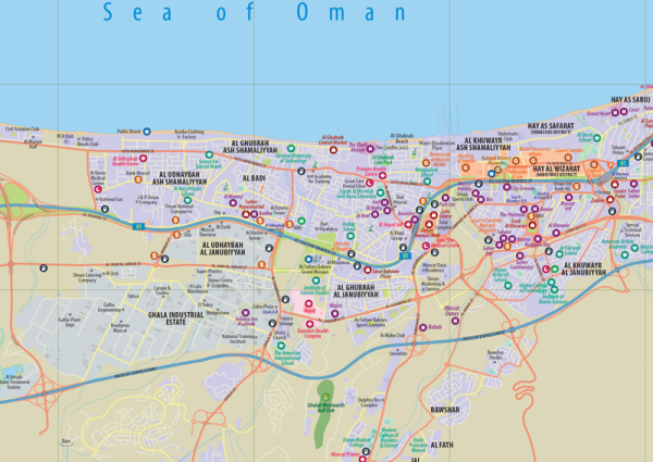 Oman Map Soft Cover