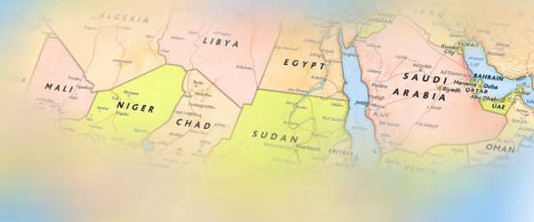 Africa and Middle East Wall Map 