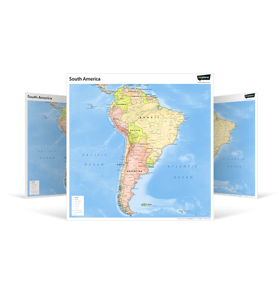 South America Wall Map 