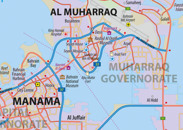 Bahrain Wall Map