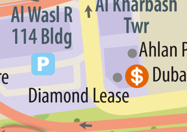 Downtown Dubai Wall Map